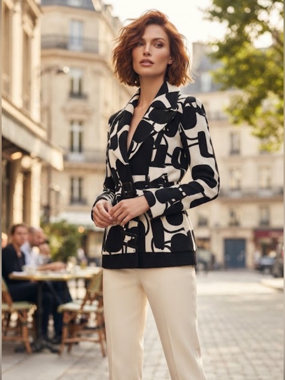 NWOT INC black white soft cotton jacket coat